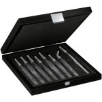 Assortiment de 8 brucelles B-NOX en acier inox, finition soignée, bonne duretée, en coffret bois