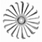 Brosse à piquer - à grener en fil d'acier, Ø 0.10 droit, Ø 120 mm