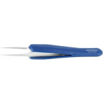 Brucelles ESD revêtues d'une membrane en caoutchouc-nitrile, pointes 5, longueur 110 mm