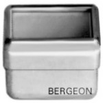 Boîte carrée en aluminium, dessus en verre, 24 x 24 x 17 mm