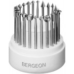 Assortiment de 24 fraises de forme à denture fine, en acier outil, Ø tige 2.35 mm, longueur 44.5 mm