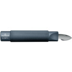 Ouvre-boîte / couteau pour gaucher, avec manche en aluminium éloxé, Ø 23 mm, lame en acier inox