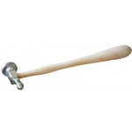 Marteau de ciseleur, manche en bois à poignée courbée, tête en acier, face plate, 55 x Ø 25 mm
