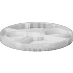 Panier en matière synthétique avec 4 séparations, hauteur 8 mm, Ø 80 mm