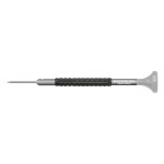 Tournevis d'horloger en aluminium, Ø 1.40 mm,  avec membrane en élastomère, tête ergonomique en matière synthétique POM autolubrifiant