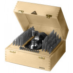 Potence à river et à chasser STAR avec 1 socle, 120 rivoirs, 24 tasseaux dans coffret bois