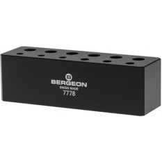 Socle pour 6 tournevis et 6 tubes de mèches de rechange , noir, en matière synthétique POM-C, 98x30x30mm