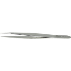 Brucelles en acier carbone nickelé, pointes MM, longueur 125 mm