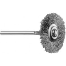 Petite brosse en laiton rude, Ø 20 mm, sur tige Ø 2.35 mm