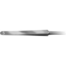 Brucelles en acier inox Dumont, pointes 5, longueur 110 mm