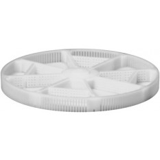Panier en matière synthétique avec 12 séparations, hauteur 8 mm, Ø 80 mm