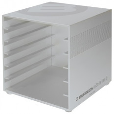 B-cube, layette de table en aluminium massif, vide, pouvant accueillir 6 tiroirs
