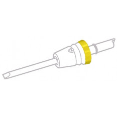 Bague d'identification jaune, en aluminium anodisé, Ø 0.80 mm