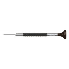 Tournevis d'horloger en aluminium, Ø 1.00 mm,  avec membrane en élastomère, tête ergonomique en matière synthétique POM autolubrifiant