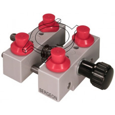 Etau pour tenir les montres, grand modèle, avec chien en PVC rouge
