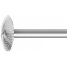 Fraise de forme à denture fine, en acier outil, Ø tige 2.35 mm, longueur 44.5 mm, Ø  2.20 mm
