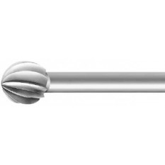 Fraise de forme à grosse denture, en acier outil, Ø tige 2.35 mm, longueur 44.5 mm, Ø 9.50 mm