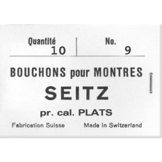 Bouchon à chasser Seitz en laiton doré pour calibres plats, No 40, en paquet de 10 pièces