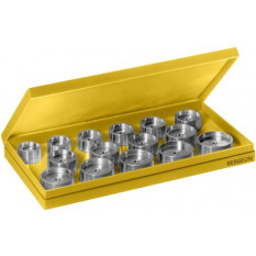 Jeu de 15 tasseaux à bord droit en duraluminium