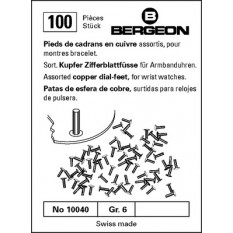 Pieds de cadrans pour montres mécaniques et à quartz, en paquet de 100 pièces