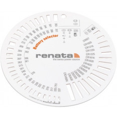 Sélecteur de piles Renata pour mesurer la dimension des différentes piles