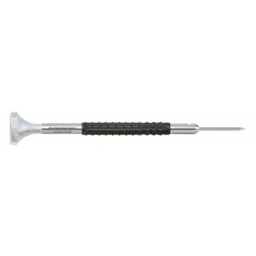 Tournevis d'horloger en acier inox, Ø 0.60 mm,  avec membrane en élastomère, tête ergonomique en matière synthétique POM autolubrifiant