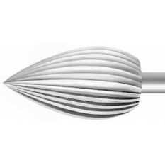 Fraise de forme à denture fine, en acier outil, Ø tige 2.35 mm, longueur 44.5 mm, Ø 1.50 mm
