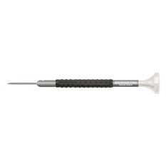 Tournevis d'horloger en aluminium, Ø 0.60 mm,  avec membrane en élastomère, tête ergonomique en matière synthétique POM autolubrifiant