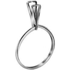 Bague porte-pierre précieuse, pour présentation au client, en métal blanc