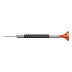 Tournevis d'horloger en aluminium, Ø 0.50 mm,  avec membrane en élastomère, tête ergonomique en matière synthétique POM autolubrifiant