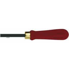 Ouvre-boîte avec ergot pour fonds à pression, avec manche plastique, longueur 140 mm