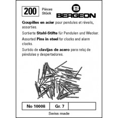 Goupille en acier pour réveils et pendules, en paquet de 200 pièces