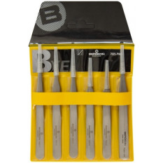 Assortiment de 6 brucelles B-XEL en acier 100% antimagnétique, finition soignée, pointes 11, alliage "haute qualité", très bonne résistance à la corrosion, à la chaleur (450°) et aux acides, en pochette plastique