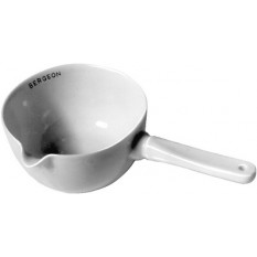 Capsule en porcelaine réfractaire, avec manche, Ø 125 mm