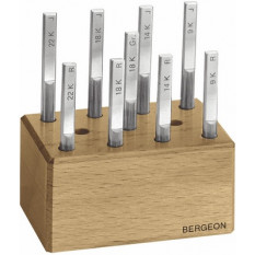Assortiment de 9 toucheaux pour tester l'or