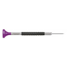 Tournevis d'horloger en acier inox, Ø 1.60 mm,  avec membrane en élastomère, tête ergonomique en matière synthétique POM autolubrifiant