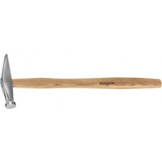 Marteau d'orfèvre, manche en bois, entièrement poli, longueur tête 90 mm