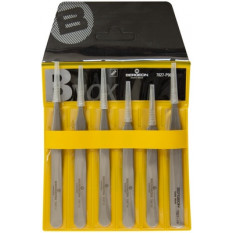 Assortiment de 6 brucelles B-NOX en acier inox, finition soignée, bonne duretée, en pochette plastique