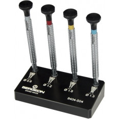 Assortiment de 4 chasse-aiguilles à tête tournante, sur socle