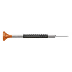 Tournevis d'horloger en acier inox, Ø 0.50 mm,  avec membrane en élastomère, tête ergonomique en matière synthétique POM autolubrifiant