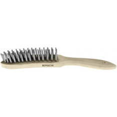Brosse, fil acier, 4 rangs, très rude, longueur 300 mm