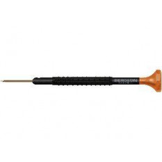 Tournevis d'horloger en aluminium 100% antimagnétique, Ø 0.50 mm, avec membrane en élastomère, tête ergonomique en matière synthétique POM autolubrifiant