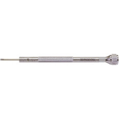 Tournevis d'horloger en laiton chromé, Ø 1.40 mm