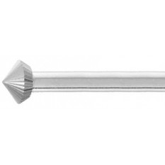 Fraise de forme à denture fine, en acier outil, Ø tige 2.35 mm, angle 70°, longueur 44.5 mm, Ø  5.00 mm