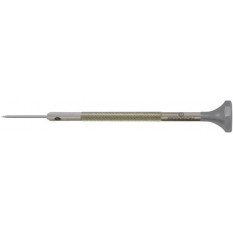 Tournevis d'horloger en acier inox, Ø 1.10 mm, tête ergonomique en matière synthétique POM autolubrifiant
