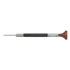 Tournevis d'horloger en aluminium, Ø 3.00 mm,  avec membrane en élastomère, tête ergonomique en matière synthétique POM autolubrifiant