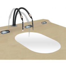 Air-vacuum triflex pour établis avec 2 crayons et une soufflette