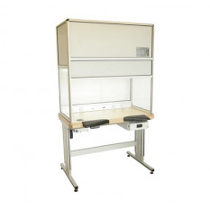 Enceinte de mise hors poussière FLUX LAMINAIRE avec éclairage standardDimensions en mm jusqu'à : L = 1250 / l = 700 /  h = 700