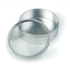 Boîte ronde en aluminium, dessus en aluminium et verre, Ø 50 mm, hauteur 23 mm