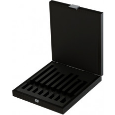 Coffret pour brucelles vide avec intérieur mousse et emplacement pour 8 brucelles